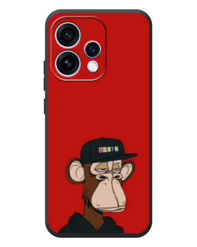 Чехол для OPPO Reno 15 с картинкой «Bored Ape — красный фон» Чехол для OPPO Reno 15 с картинкой «Bored Ape — красный фон»