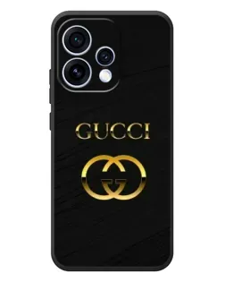 Чехол для OPPO Reno 15 с картинкой «Золотой логотип Gucci»