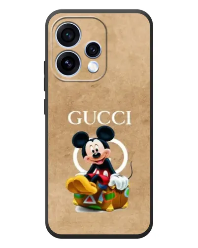 Чехол для OPPO Reno 15 с картинкой «Микки Маус Gucci — крафт» Чехол для OPPO Reno 15 с картинкой «Микки Маус Gucci — крафт»