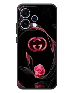 Чехол для OPPO Reno 15 с картинкой «Gucci — неоновая роза»