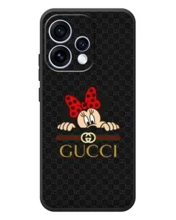 Чехол для OPPO Reno 15 с картинкой «Минни Маус Gucci — черный»