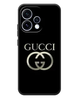 Чехол для OPPO Reno 15 с картинкой «Gucci — золото на черном»