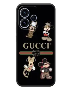 Чехол для OPPO Reno 15 с картинкой «Gucci — герои Disney и монограмма»