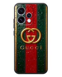 Чехол для OPPO Reno 15 с картинкой «Gucci — фирменная полоса и золото»