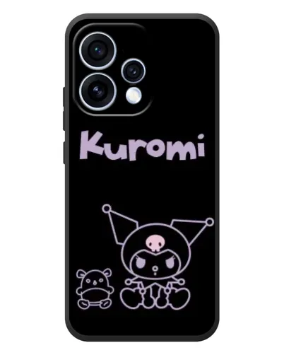 Чехол для OPPO Reno 15 с картинкой «Kuromi — черный минимализм»