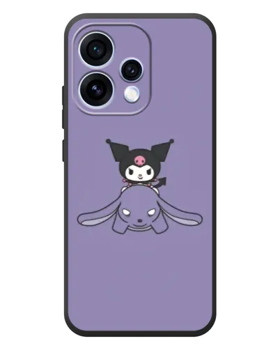 Чехол для OPPO Reno 15 с картинкой «Kuromi на лиловом фоне»