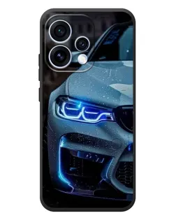 Чохол для OPPO Reno 15 з картинкою «Погляд BMW з синіми фарами»