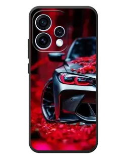 Чохол для OPPO Reno 15 з картинкою «Спортивна BMW та квіти»