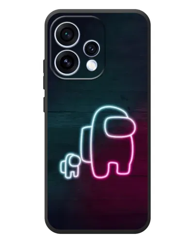 Чохол для OPPO Reno 15 з картинкою «Among Us неон-арт»