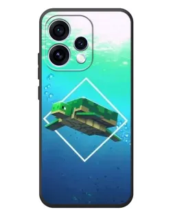 Чехол для OPPO Reno 15 с картинкой «Черепаха Minecraft»