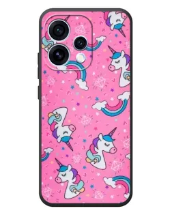Чехол для OPPO Reno 15 с картинкой «Unicorn паттерн розовый» Чехол для OPPO Reno 15 с картинкой «Unicorn паттерн розовый»