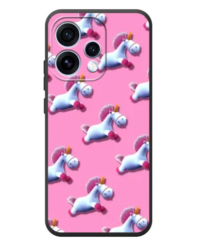 Чехол для OPPO Reno 15 с картинкой «Единороги на розовом»