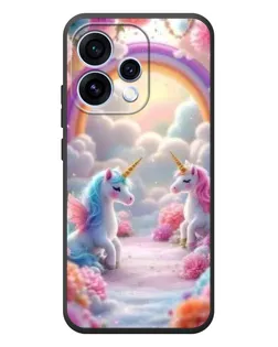 Чехол для OPPO Reno 15 с картинкой «Радуга и единороги» Чехол для OPPO Reno 15 с картинкой «Радуга и единороги»