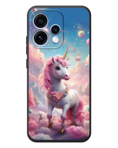 Чехол для OPPO Reno 15 с картинкой «Единорог среди облаков»