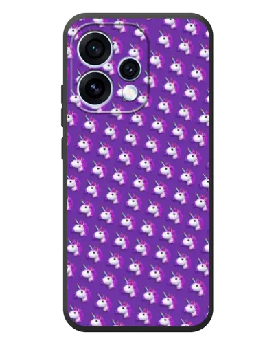 Чехол для OPPO Reno 15 с картинкой «Единороги на фиолетовом»