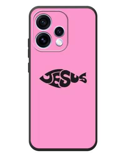 Чохол для OPPO Reno 15 з картинкою «Рожевий символ Jesus»