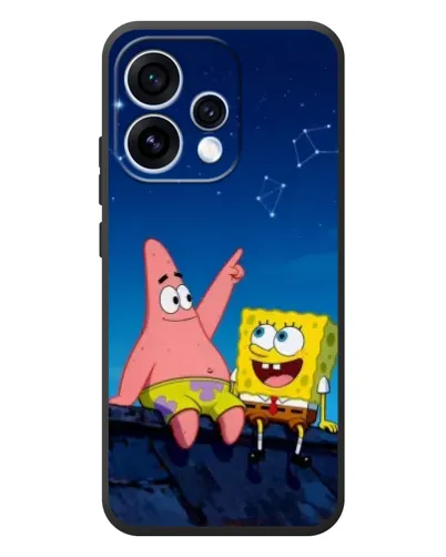 Чохол для OPPO Reno 15 з картинкою «Губка Боб та Патрік вночі»