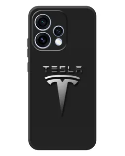 Чохол для OPPO Reno 15 з картинкою «Сталевий логотип Tesla»
