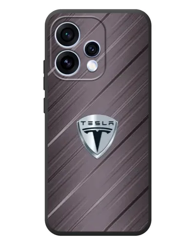 Чохол для OPPO Reno 15 з картинкою «Металева текстура Tesla»