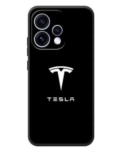 Чохол для OPPO Reno 15 з картинкою «Tesla White Logo»