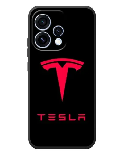 Чохол для OPPO Reno 15 з картинкою «Tesla Red Logo»