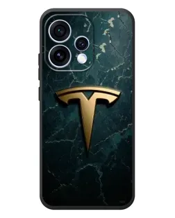 Чохол для OPPO Reno 15 з картинкою «Мармурова Tesla Gold»