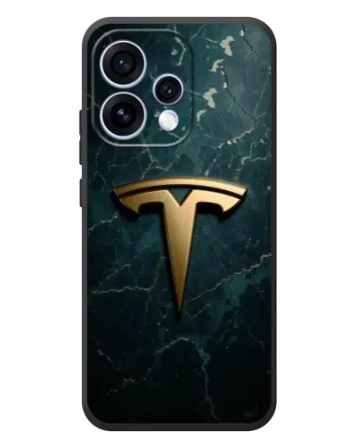 Чохол для OPPO Reno 15 з картинкою «Мармурова Tesla Gold»