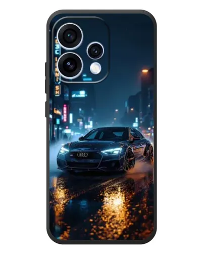 Чохол для OPPO Reno 15 з картинкою «Нічне місто та Audi»