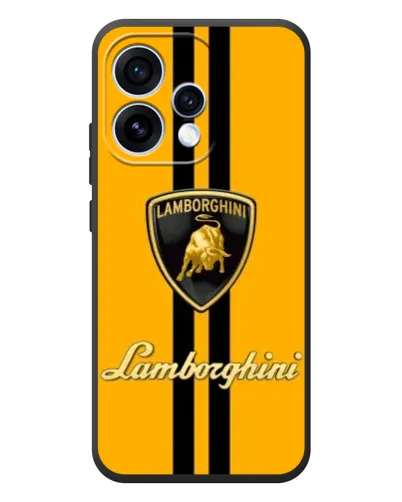 Чохол для OPPO Reno 15 з картинкою «Lamborghini Stripe жовтий»