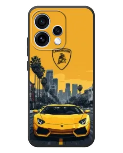 Чохол для OPPO Reno 15 з картинкою «Жовтий Lamborghini місто»