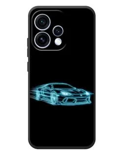 Чохол для OPPO Reno 15 з картинкою «Неоновий контур Lamborghini»
