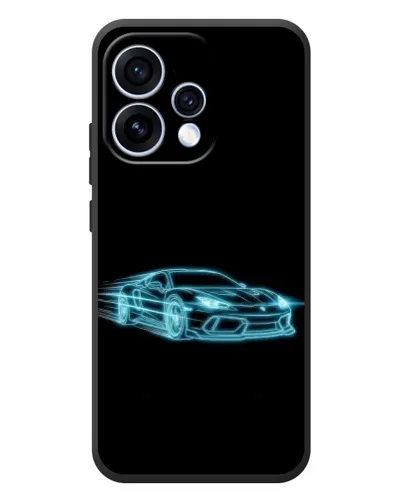 Чохол для OPPO Reno 15 з картинкою «Неоновий контур Lamborghini»