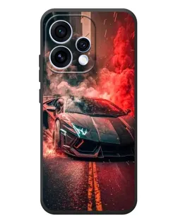Чохол для OPPO Reno 15 з картинкою «Lamborghini червоний дим»