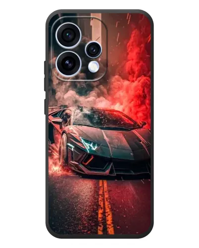 Чохол для OPPO Reno 15 з картинкою «Lamborghini червоний дим»