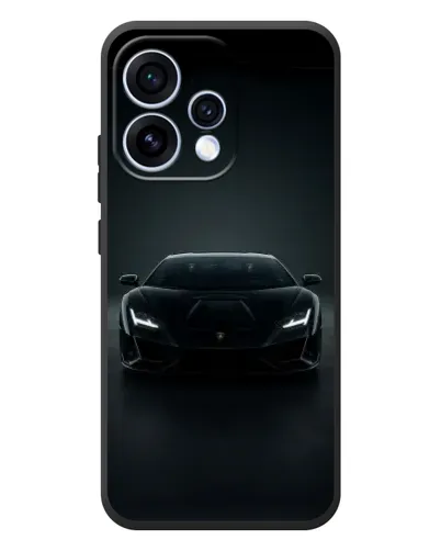 Чохол для OPPO Reno 15 з картинкою «Чорний Lamborghini Aventador»