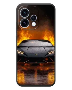 Чохол для OPPO Reno 15 з картинкою «Lamborghini у вогні»