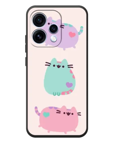 Чохол для OPPO Reno 15 з картинкою «Pusheen тріо»