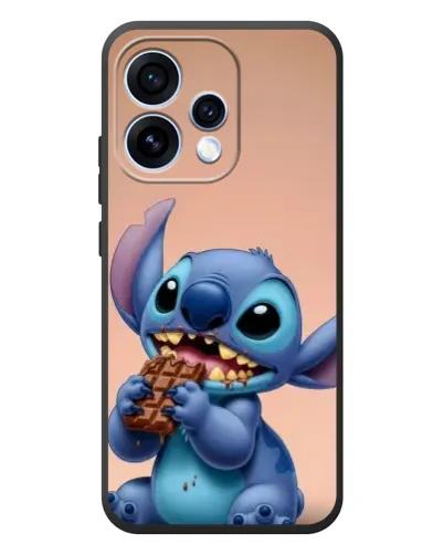 Чехол для OPPO Reno 15 с картинкой «Стич ест шоколад»