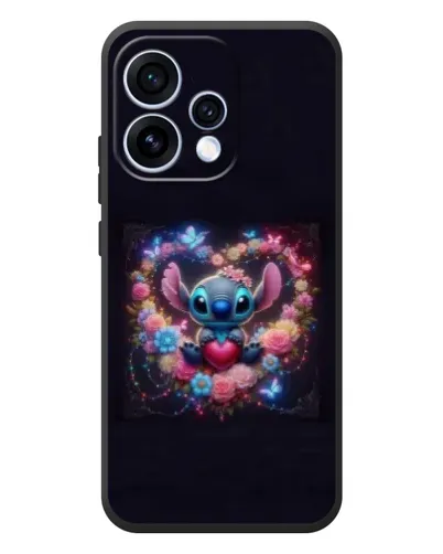 Чехол для OPPO Reno 15 с картинкой «Stitch в цветах»