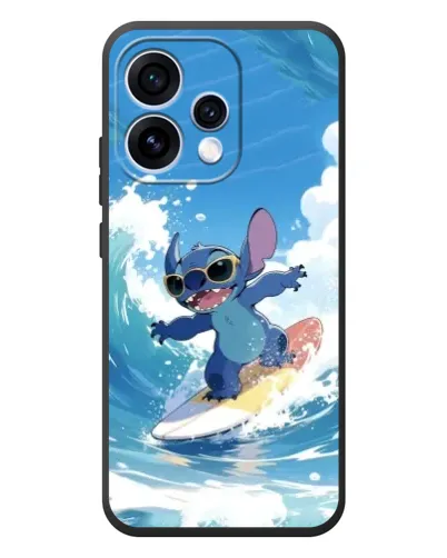 Чехол для OPPO Reno 15 с картинкой «Стич на волне»