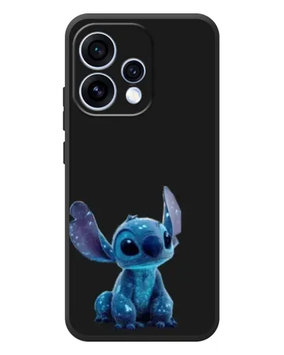 Чехол для OPPO Reno 15 с картинкой «Стич на черном»