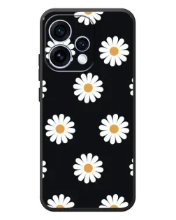 Чохол для OPPO Reno 15 з картинкою «Ромашки на чорному»