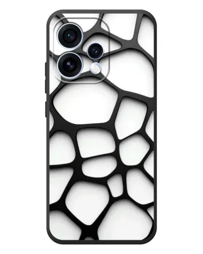 Чохол для OPPO Reno 15 з картинкою «Біла об'ємна сітка»