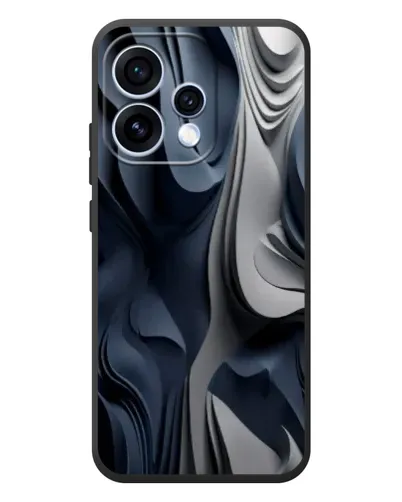Чохол для OPPO Reno 15 з картинкою «Об'ємні сині складки»