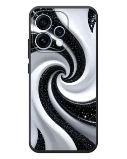 Чохол для OPPO Reno 15 з картинкою «Чорно-біла спіраль»