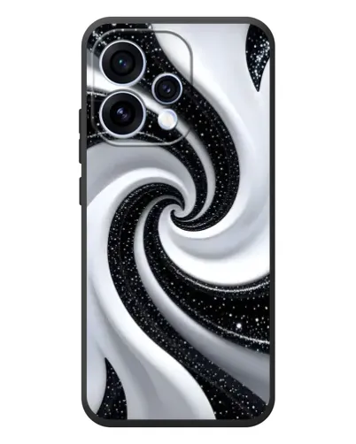 Чохол для OPPO Reno 15 з картинкою «Чорно-біла спіраль»
