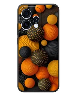 Чохол для OPPO Reno 15 з картинкою «Об'ємні помаранчеві сфери»