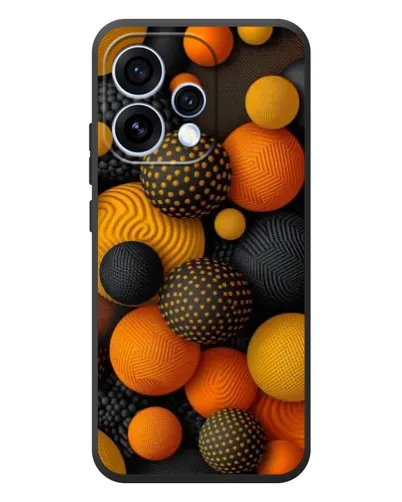 Чохол для OPPO Reno 15 з картинкою «Об'ємні помаранчеві сфери»
