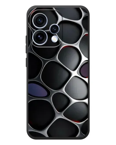 Чохол для OPPO Reno 15 з картинкою «Об'ємна темна решітка»
