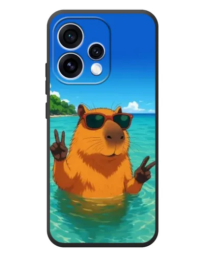 Чехол для OPPO Reno 15 с картинкой «Морская капибара»